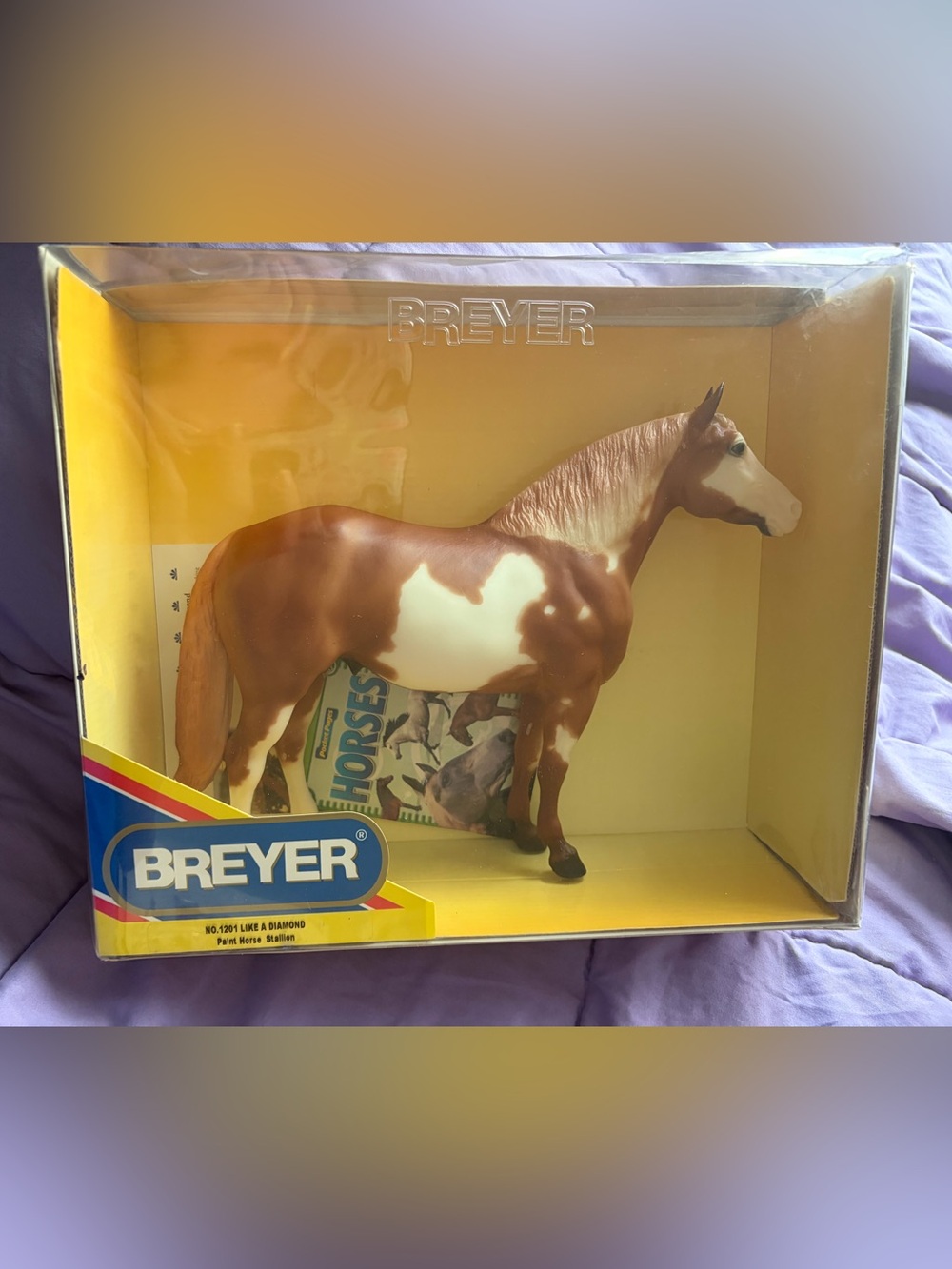 Breyer Retired Adios Reining Cutting Horse LIKE A DIAMOND Paint Stallion #1201